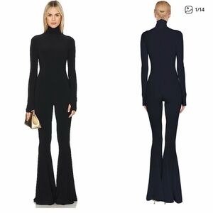 Norma Kamali Black Flare Jumpsuit